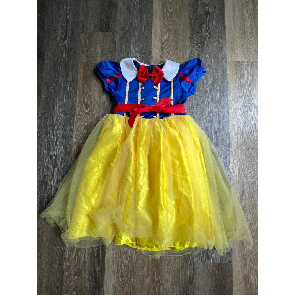 Dressy Daisy Costume Dress Kids Size 130 Yellow Blue Snow White Princess Gown